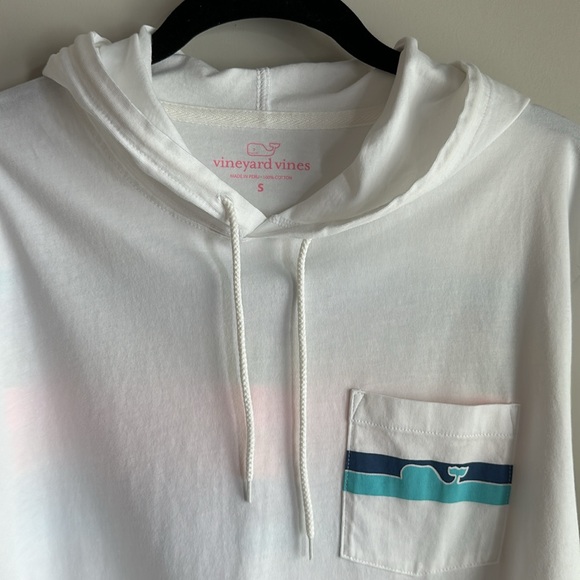 Vineyard Vines Long Sleeve Hoodie T-Shirt with Graphic on Back and Sleeve - Picture 3 of 4